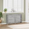 vidaXL Radiator Cover Concrete Grey 149 x 20 x 82 cm Engineered Wood