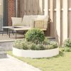 vidaXL Planter Ring White 120 x 120 x 20 cm Cold-rolled Steel