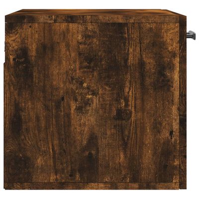vidaXL Wall Cabinet Smoked Oak 60x36.5x35 cm Engineered Wood
