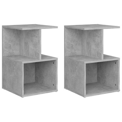 vidaXL Bedside Cabinets 2 pcs Concrete Grey 35x35x55 cm Engineered Wood
