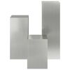 vidaXL Plant Stand 3 pcs Silver Galvanised steel