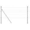 vidaXL Outdoor Euro Fence Ground Fix 10 x 0.8 m Galvanised Steel Mesh
