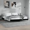 vidaXL Bed Frame without Mattress Black 120x200 cm Engineered Wood