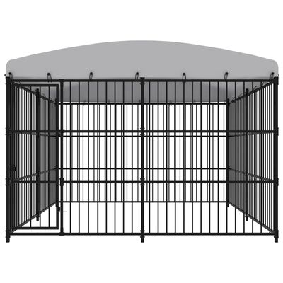 vidaXL Outdoor Dog Kennel with Roof 300x300x210 cm