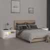 vidaXL Bedside Cabinets 2 pcs with LED Lights White 70x36.5x40 cm
