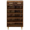 vidaXL Shoe Cabinet Plain Old Wood 60 x 35 x 105 cm Engineered Wood