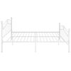 vidaXL Bed Frame without Mattress White Metal 160x200 cm