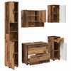 vidaXL Bathroom Furniture Set 5 pcs Old Wood Engineered Wood and Metal