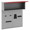 vidaXL Tool Cabinet Set with Shelf 3 pcs Red Powder-Coated Steel