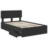 vidaXL Bed Frame with Drawer Black 120 x 200 cm Engineered Wood