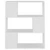 vidaXL Book Cabinet Room Divider White 80x24x94 cm Engineered Wood
