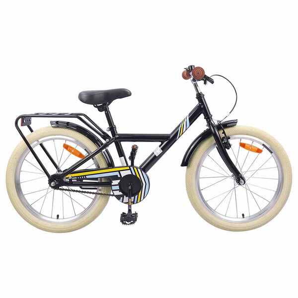 vidaXL Kids Bike 24'' for 8-12 Years Old Black