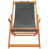 vidaXL Folding Beach Chairs 2 pcs Grey Fabric