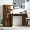 vidaXL Desk 2 pcs Smoked Oak