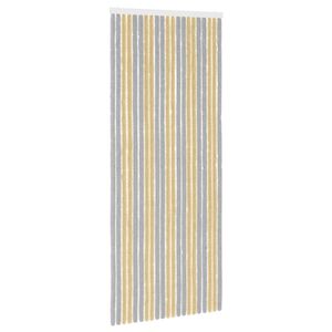 vidaXL Insect Curtain Chenille Grey and Beige 90 x 220 cm 100% PP