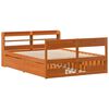 vidaXL Bed Frame without Mattress Wax Brown 120x190 cm Small Double Solid Wood Pine