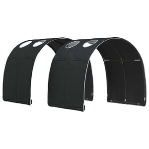 vidaXL Bed Tunnel 2 pcs Black 211 x 67.5 x 2 cm Polyester