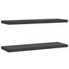vidaXL Wall Shelves 2 pcs 75x23.5 cm Black Stainless Steel