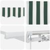vidaXL Retractable Awning Retractable Green and White 500 x 300 cm