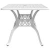 vidaXL Garden Table White 150x90x72 cm Cast Aluminium
