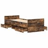 vidaXL Bed Frame without Mattress Smoked Oak 75x190 cm Small Single