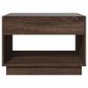 vidaXL Coffee Table with Infinity LED Brown Oak 70x50x50 cm