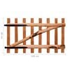 vidaXL Single Fence Gate Impregnated Hazel Wood 100x60 cm