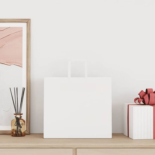 vidaXL Paper Bags 250 pcs with Handles White 32x22x28 cm