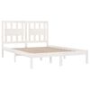 vidaXL Bed Frame without Mattress White Solid Wood 140x200 cm (810018+818571)