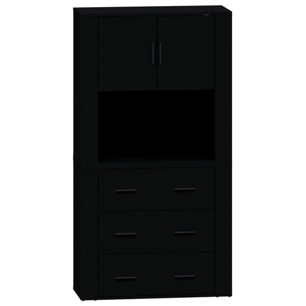 vidaXL Highboard Black Engineered Wood