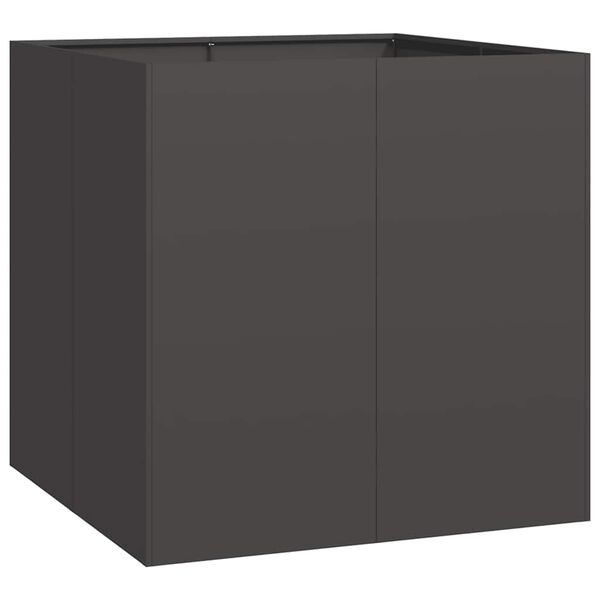 vidaXL Planter Black 80x80x80 cm Steel