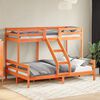 vidaXL Bunk Bed without Mattress 90x200/140x200 cm Wax Brown Solid Wood