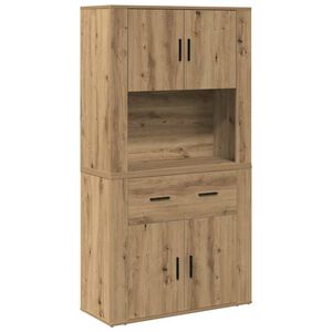vidaXL Highboard Artisan oak 80 x 33 x 150 cm Engineered wood