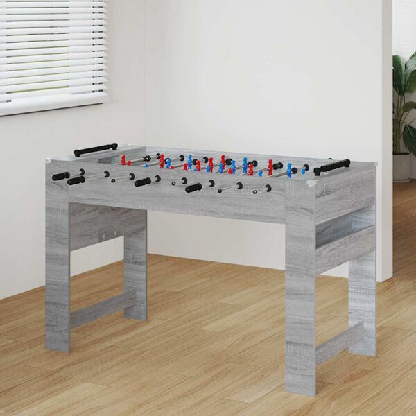 vidaXL Foosball Table Grey Sonoma 125 x 60.5 x 80 cm Engineered Wood