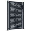 vidaXL Garden Gate Anthracite 100x125 cm Steel Square Design