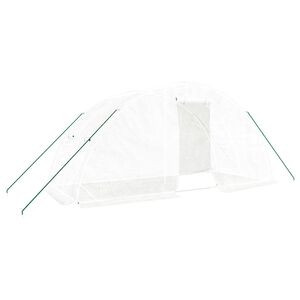 vidaXL Greenhouse with Steel Frame White 10 m&sup2; 5x2x2.3 m