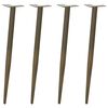 vidaXL Console Table Legs Conical Shape 4 pcs Natural Steel 72-73 cm Steel