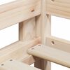 vidaXL High Sleeper Bed without Mattress 75x190 cm Small Single Solid Wood Pine