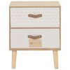 vidaXL Bedside Cabinet with 2 Drawers 40x30x49.5 cm Solid Pinewood