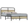vidaXL Bed Frame without Mattress 140x200 cm Sonoma Oak Engineered Wood