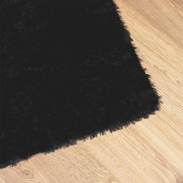 vidaXL Shaggy Rug High Pile NAVARRA Black 130x200 cm Polyester