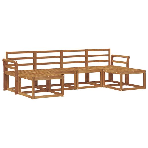 vidaXL Outdoor Sofa Set 6 pcs Natural Engineered Wood