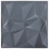 vidaXL Wall Panels 12 pcs Origami Grey 50 x 50 cm XPS Foam