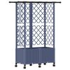 vidaXL Raised Bed with Trellis and Roof Grey 124 x 40 x 142 cm PP