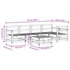 vidaXL 6 Piece Garden Lounge Set White Solid Wood Pine