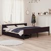 vidaXL Bed Frame without Mattress Dark Brown 180x200 cm Super King Solid Wood
