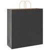 vidaXL Paper Bags 50 pcs with Handles Black 45x17x48 cm