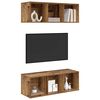 vidaXL TV Cabinet Set 2 pcs Old Wood 37 x 37 x 107 cm Engineered Wood