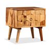 vidaXL Bedside Cabinet with 1 Drawer Solid Acacia Wood