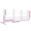 vidaXL U-shape Gabion Basket with 4 Posts Iron 380x20x150 cm